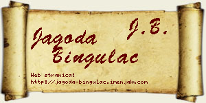 Jagoda Bingulac vizit kartica